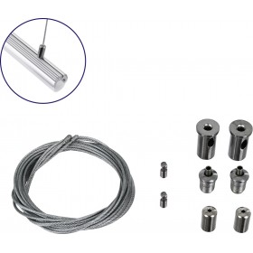 GloboStar Ντίζα για Κρέμασμα Φωτιστικών από Αλουμίνιο σε Ασημί Χρώμα 70898 GloboStar Ντίζα για Κρέμασμα Φωτιστικών από Αλουμίνιο σε Ασημί Χρώμα 70898