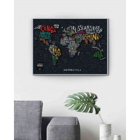 Ξυστός χάρτης “Travel Map®Letters World” 80×60 εκ Ξυστός χάρτης “Travel Map®Letters World” 80×60 εκ