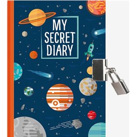 Legami Milano Σημειωματάριο My Secret Diary με Λευκές Σελίδες και Λουκέτο Planets Ημερολόγιο με Κλειδαριά