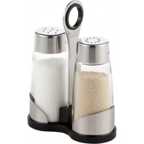 Luigi Ferrero Σετ Αλατοπίπερο Γυάλινο με Βάση 2τμχ