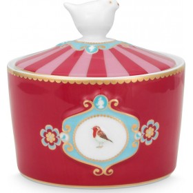 PiP Studio Love Birds Ζαχαριέρα Σερβιρίσματος από Πορσελάνη Red-Pink PiP Studio Love Birds Ζαχαριέρα Σερβιρίσματος από Πορσελάνη Red-Pink