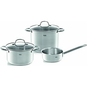 Fissler San Francisco Σετ Κατσαρόλες από Ανοξείδωτο Ατσάλι Ασημί 040-113-03-000/0 3τμχ Fissler San Francisco Σετ Κατσαρόλες από Ανοξείδωτο Ατσάλι Ασημί 040-113-03-000/0 3τμχ