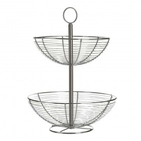 Click Φρουτιέρα Μεταλλική Ασημί 30x30x40cm Click Φρουτιέρα Μεταλλική Ασημί 30x30x40cm