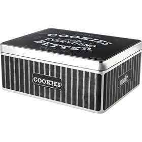 Dutch Rose Μπισκοτιέρα Μαύρη Μεταλλική 21x17x9cm Dutch Rose Μπισκοτιέρα Μαύρη Μεταλλική 21x17x9cm