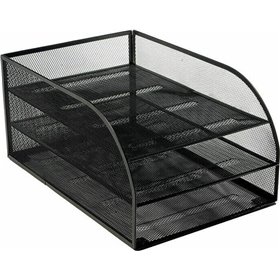 Osco Δίσκος Εγγράφων Μεταλλικός με 3 Ράφια σε Μαύρο χρώμα 37x24x24cm Osco Δίσκος Εγγράφων Μεταλλικός με 3 Ράφια σε Μαύρο χρώμα 37x24x24cm