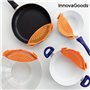 InnovaGoods Pastrainer Σουρωτήρι Κατσαρόλας Πλαστικό Πορτοκαλί 22x22cm