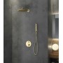 Karag Artemis SO510-OR Σετ Μίκτης, Τηλέφωνο &amp Κεφαλή Ντουζ Εντοιχισμού Ντουζιέρας 2 Εξόδων Inox Χρυσό