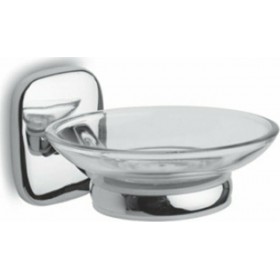Karag Hotelerie 7259 Σαπουνοθήκη Επιτοίχια Γυάλινη Ασημί