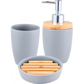 Benetton Tevere Σετ Μπάνιου Κεραμικό Γκρι 3τμχ Benetton Tevere Σετ Μπάνιου Κεραμικό Γκρι 3τμχ