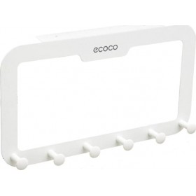 Ecoco Κρεμάστρα Πόρτας Λευκή Μεταλλική 40x4x22cm