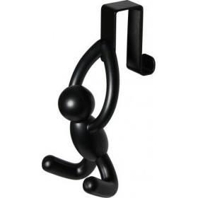 Umbra Κρεμάστρα Πόρτας Buddy Μαύρο Πλαστική 2Θέσεων 6.2x7.4x12.9cm 2τμχ