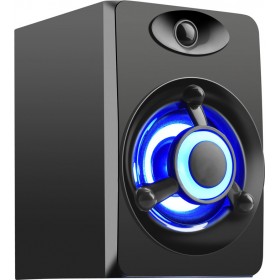 Powertech Crystal Sound PT-841 Ηχεία Υπολογιστή 2.1 με Ισχύ 3W σε Μαύρο Χρώμα