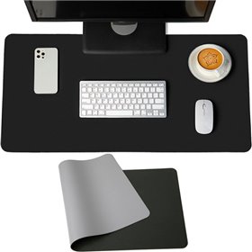 Mouse Pad- Σουμέν Γραφείου Διπλής Όψης 90 x 40cm Μαύρο- Γκρί