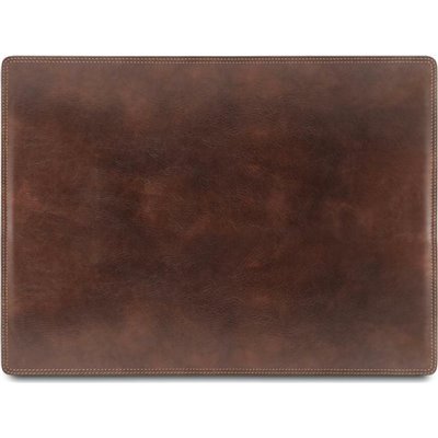 Tuscany Leather Σουμέν Μονό Δερμάτινο TL141892 Dark Brown 55x40cm