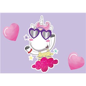 Σουμέν Μονό Πλαστικό Unicorn Balloons Ροζ 42x27cm