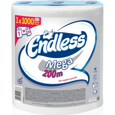 Endless Χαρτί Κουζίνας Mega 200m 1900gr 2 φύλλα