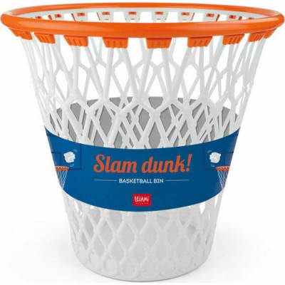 Legami Milano Πλαστικό Καλάθι Αχρήστων Basketball Bin Λευκό 30x30x32cm