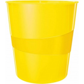 Leitz Πλαστικό Καλάθι Αχρήστων Wow 15lt Κίτρινο Leitz Πλαστικό Καλάθι Αχρήστων Wow 15lt Κίτρινο