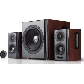 Edifier S350DB Ηχεία Υπολογιστή 2.1 με Ισχύ 150W σε Καφέ Χρώμα