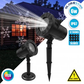 Προβολάκι Κήπου Καρφωτό - Δαπέδου LED IP67 RGB 75599 GloboStar