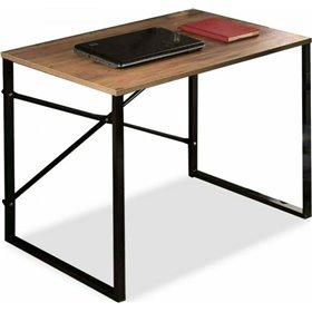 Γραφείο Zayn Ξύλινο με Μεταλλικά Πόδια Καρυδί-Μαύρο 90x60x70εκ.Κωδικός: 120-000053 