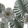 Inart Διακοσμητικό Τοίχου από Μέταλλο Λουλούδια Πράσινο/Γκρι 90x6x50cm