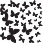 Διακοσμητικό Αυτοκόλλητο Τοίχου Butterflies Silhouettes Ango