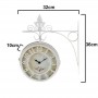 Inart Ρολόι Τοίχου Μεταλλικό 31.5x36cm