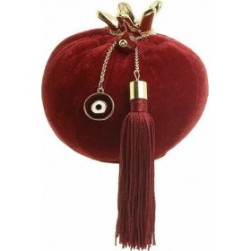 Inart Επιτραπέζιο Γούρι με Ρόδι Μπορντώ από Ύφασμα 9x9cm Inart Επιτραπέζιο Γούρι με Ρόδι Μπορντώ από Ύφασμα 9x9cm