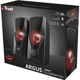 Trust GXT 610 Argus Illuminated Ηχεία Υπολογιστή 2.0 με Ισχύ 20W σε Μαύρο Χρώμα Trust GXT 610 Argus Illuminated Ηχεία Υπολογιστή 2.0 με Ισχύ 20W σε Μαύρο Χρώμα