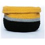 Διακοσμητικό Καλάθι Υφασμάτινο Hil Black/Yellow 12x12x15cm Palamaiki