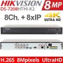 Hikvision DS-7208HTHI-K2 Καταγραφικό HVR 8 Καναλιών με Ανάλυση 4K