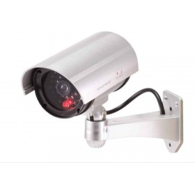 Dummy CCD Ψεύτικη Κάμερα Παρακολούθησης Τύπου Bullet Ασημί Dummy CCD Ψεύτικη Κάμερα Παρακολούθησης Τύπου Bullet Ασημί