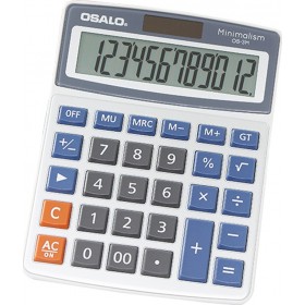 Osalo Αριθμομηχανή OS-3M 12 Ψηφίων σε Ασημί Χρώμα Osalo Αριθμομηχανή OS-3M 12 Ψηφίων σε Ασημί Χρώμα