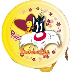 Lampa Tweety/Sylvester Θήκη Στρογγυλή Αλουμινίου για 24CDs Lampa Tweety/Sylvester Θήκη Στρογγυλή Αλουμινίου για 24CDs