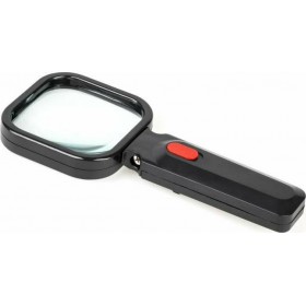 Μεγεθυντικός Φακός Χειρός με Φως 3D 80x80mm Μεγεθυντικός Φακός Χειρός με Φως 3D 80x80mm