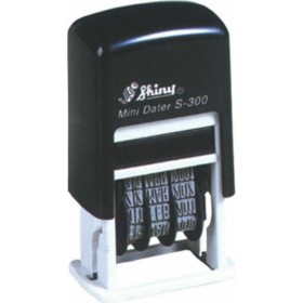 Shiny Σφραγίδα S-300 Αυτόματη Ορθογώνια "Ημερομηνίας" με Μαύρο Σώμα