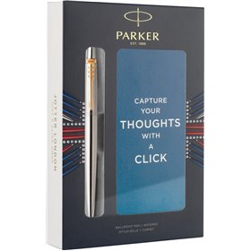Parker Σετ Γραφείου με Σημειωματάριο και Στυλό Jotter Stainless Steel GT 2τμχ Parker Σετ Γραφείου με Σημειωματάριο και Στυλό Jotter Stainless Steel GT 2τμχ