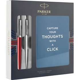 Parker Σετ Γραφείου με Σημειωματάριο και Στυλό Jotter Ballpoint Stainless Steel CT 3τμχ Parker Σετ Γραφείου με Σημειωματάριο και Στυλό Jotter Ballpoint Stainless Steel CT 3τμχ