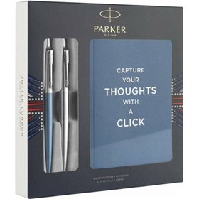 Parker Σετ Γραφείου με Σημειωματάριο και Στυλό Jotter Duo Stainless Steel CT & Waterloo Blue CT Parker Σετ Γραφείου με Σημειωματάριο και Στυλό Jotter Duo Stainless Steel CT & Waterloo Blue CT