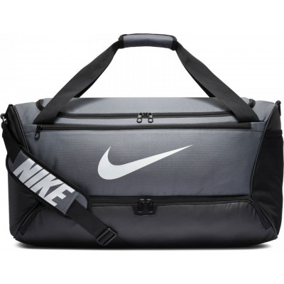 Nike Brasilia Unisex Τσάντα Ώμου για Γυμναστήριο ΓκριΚωδικός: BA5955-026 