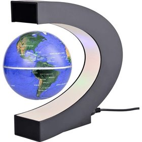 Υδρόγειος Σφαίρα Αιωρούμενη με Φως Ύψους 17cm σε Μπλε χρώμα Υδρόγειος Σφαίρα Αιωρούμενη με Φως Ύψους 17cm σε Μπλε χρώμα