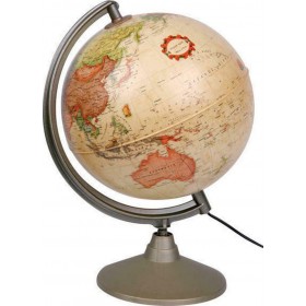 Διακάκης Υδρόγειος Σφαίρα με Φως Διαμέτρου 30cm σε Μπεζ χρώμα Διακάκης Υδρόγειος Σφαίρα με Φως Διαμέτρου 30cm σε Μπεζ χρώμα