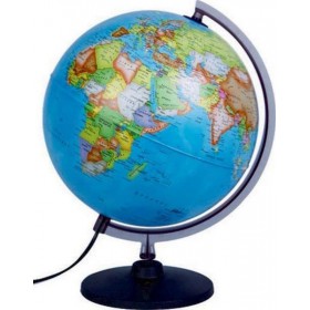 Διακάκης Υδρόγειος Σφαίρα με Φως Διαμέτρου 25cm στα Ελληνικά σε Γαλάζιο χρώμα Διακάκης Υδρόγειος Σφαίρα με Φως Διαμέτρου 25cm στα Ελληνικά σε Γαλάζιο χρώμα