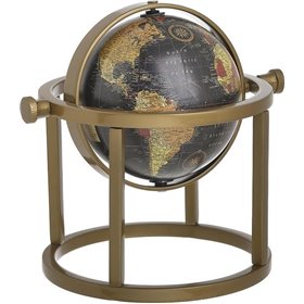 Inart Υδρόγειος Σφαίρα Διαμέτρου 18cm και Ύψους 20cm σε Γκρι χρώμα