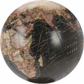 Υδρόγειος Σφαίρα Διαμέτρου 20cm στα Αγγλικά A56100030 σε Μαύρο χρώμα