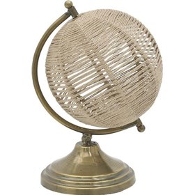 Inart Υδρόγειος Σφαίρα Διαμέτρου 14cm και Ύψους 24cm σε Χρυσό χρώμα Inart Υδρόγειος Σφαίρα Διαμέτρου 14cm και Ύψους 24cm σε Χρυσό χρώμα