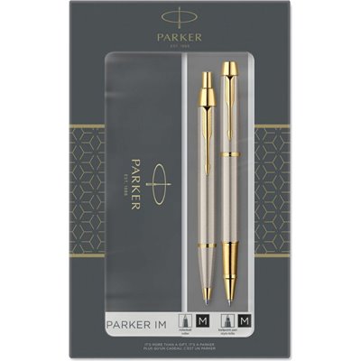 Parker IM Duo Σετ Στυλό Brushed Metal GT