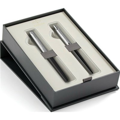 Parker Jotter Bond Street Black CT FP-ΒΡ Σετ Στυλό με Πένα σε Μαύρο χρώμα