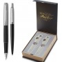 Parker Jotter Bond Street Black CT FP-ΒΡ Σετ Στυλό με Πένα σε Μαύρο χρώμα